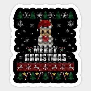 Chrismas Reindeer Face Sticker